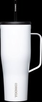 Corkcicle Cold Cup XL 900ml-Gloss White- geïsoleerd- met handvat