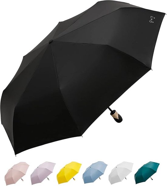 Parapluie Compact Automatique Résistant Au Vent (95 Km/h) - Protection UV50 - Blanc