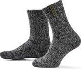 SOXS® Chaussettes en laine | SOX3636 | Gris foncé | Hauteur du mollet | Pointure 47-52 | Whisper green étiquette