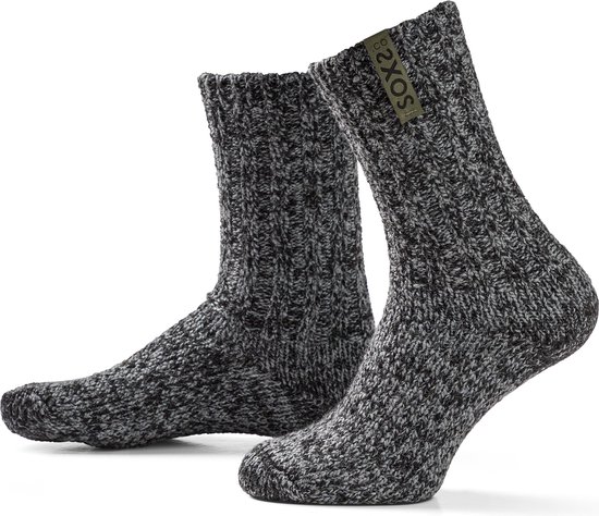 SOXS.co® Wollen sokken | SOX3636 | Donkergrijs | Kuithoogte | Maat 47-52 | Whisper green label