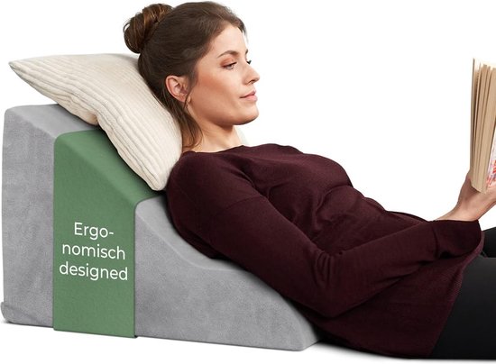 Coussin de lecture ergonomique pour lit et canapé, coussin de dossier  confortable avec