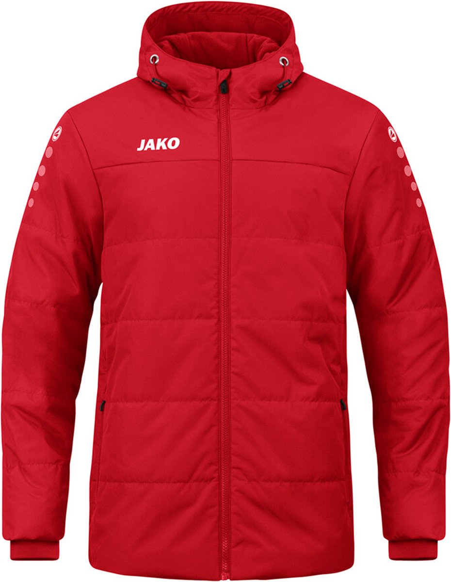 JAKO Coachjas Team Met Capuchon Kind Rood Maat 152