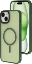 Mobiparts hoesje geschikt voor Apple iPhone 15 Plus - Hardcover - MagSafe - Groen
