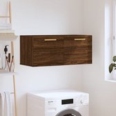 The Living Store Wandkast - Bruineiken - 80 x 36.5 x 35 cm - Duurzaam bewerkt hout