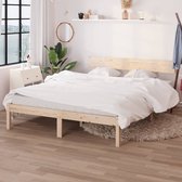 The Living Store Houten Bedframe - UK Small Double - 120x190 cm - Grenenhout