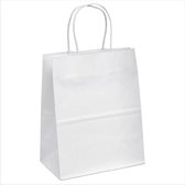 50 sacs en papier blanc grand L (32x12x41 cm)