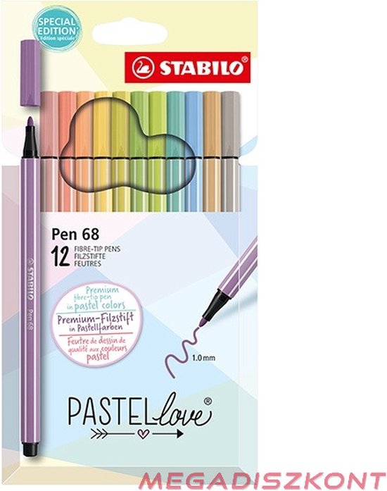 Pochette de 18 feutres de dessin STABILO Pen 68