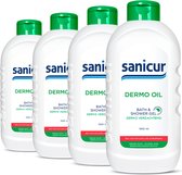 Sanicur Dermo Oil Bad en Douchegel - 4x 1000ml - Voordeelverpakking