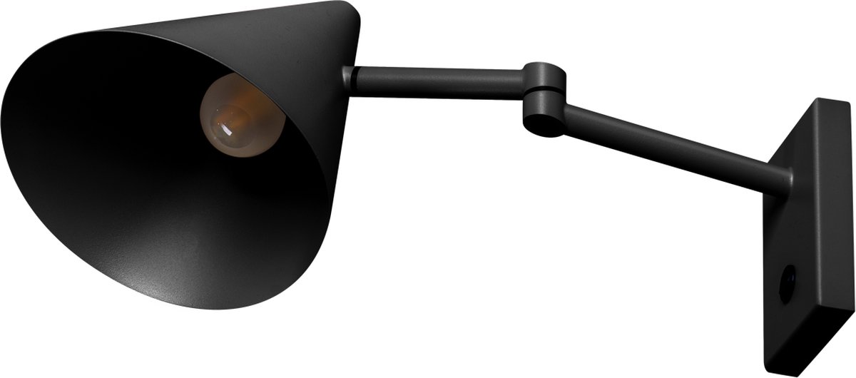 ETH Marvis Wandlamp Zwart excl. 1x E27