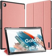Dux Ducis - Housse de tablette pour Samsung Galaxy Tab A9 (2023) - Étui Domo Tri-fold - Fonction veille/ Sleep automatique - 8,7 pouces - Rose