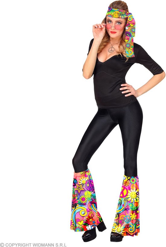Widmann - Hippie Kostuum - Sixties Set Power Of Peace - Multicolor - Carnavalskleding - Verkleedkleding