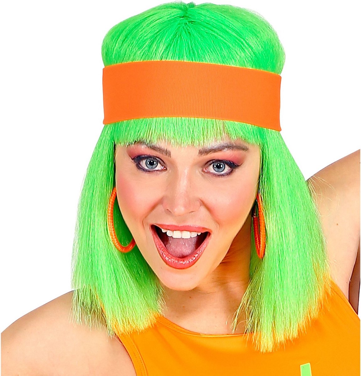 Hoofdband neon oranje