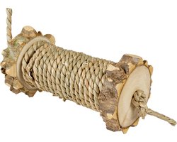 Duvoplus - Hok - Knaagdier - Houten Knaagrol Met Waterhyacint 18x5x5cm Meerkleurig - 1st