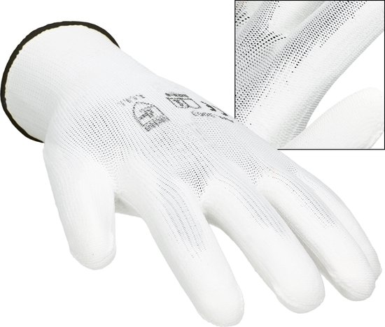 2 paar werkhandschoenen met PU-coating
