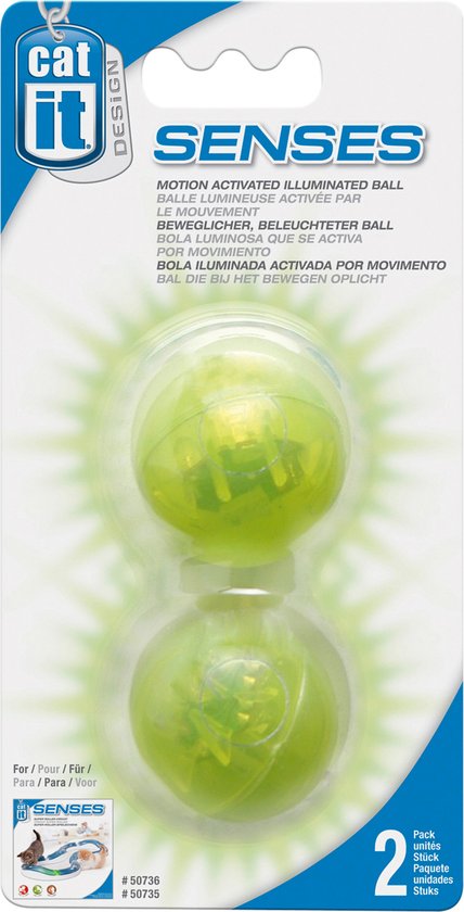 CA Design Senses - Verlichte Bal - Kattenspeelgoed - 2ST