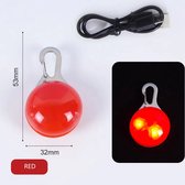 Éclairage pour chien rechargeable - Couleur Rouge - Chien - Lampe pour chien - Rechargeable - Lampe pour chien rechargeable USB - Lumière pour chien - Promenade pour chien - Siècle des Lumières pour chien - Éclairage rechargeable