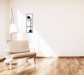Djemzy - muurdecoratie slaapkamer - keuken - wanddecoratie woonkamer - hout - thee inschenken - 3 delig - klein - MDF 6 mm