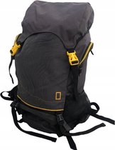 National Geographic 50 Liter Wandelrugzak - Premium Backpack Heren & Dames - Unisex - Rugzak - Camping - Hiken - Outdoor - Vakantie - Heupriem - Verstelbaar - Kamperen - Trekking - Rugtas - Reistas - Gerecycled Polyester - Zwart / Geel