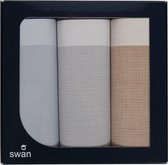 Swan 3-stuks Heren zakdoeken - Henry - 5374 - 40 - Blauw