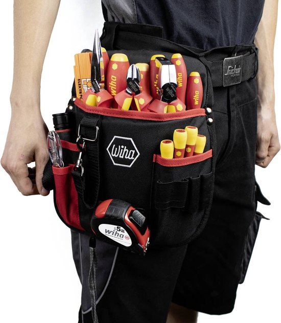 WELKINLAND Petit sac à outils de 33 cm, sac à outils d'électricien, sac à  outils électrique, sac à outils pour électriciens, sacs à outils pour  homme, porteoutils pour perceuse, sac à outils, 