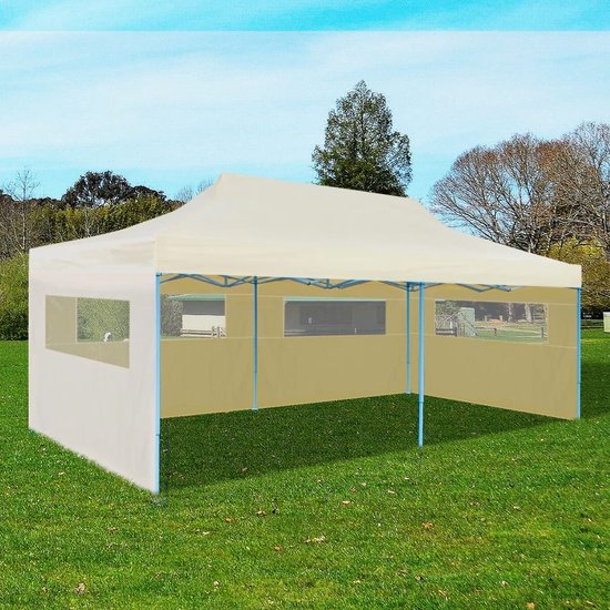 vidaXL - Partytent - pop-up - inklapbaar - met - zijwanden - 3x6 - m - antraciet