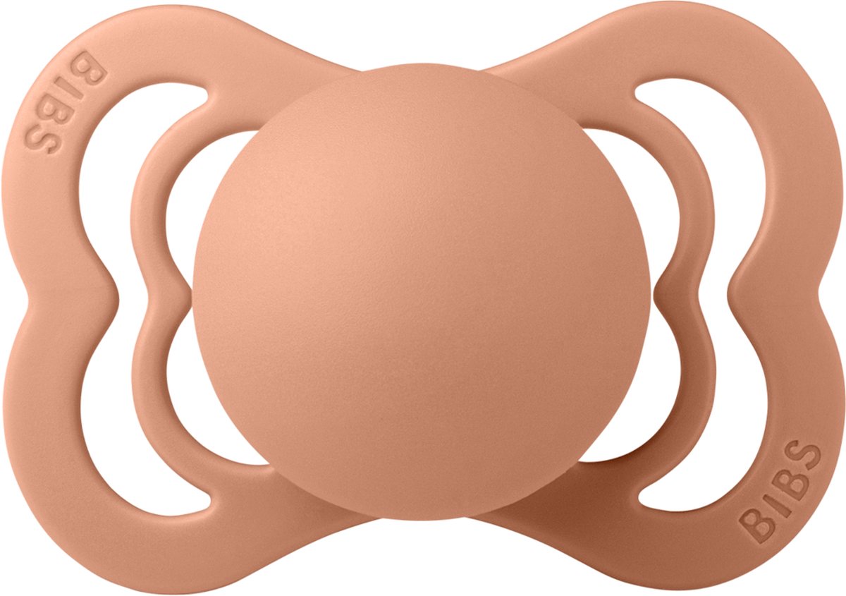 Goedkoopste BIBS Supreme Fopspeen - Maat 2 6-18 maanden - Latex – Peach