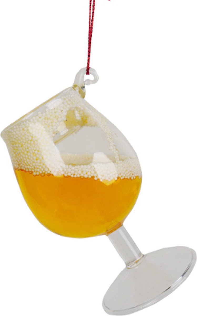 Kurt S. Adler Decoratief figuur - kersthanger - bierglas geel