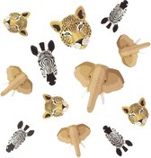 Papieren confetti safari - eco friendly - tijger - olifant - panter - zebra - annikids