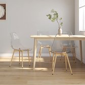 The Living Store Chaises de salle à manger - PET - Transparent - 46 x 52 x 84 cm - Design ergonomique
