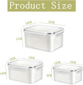 Boîtes de rangement avec couvercle, boîtes de rangement étanches à l'air et aux fuites - 3 ensembles de boîtes réfrigérantes avec des spécifications différentes, adaptées au micro-ondes et au lave-vaisselle ASIN