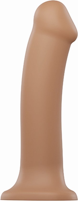 Foto: Strap on me semi realistische dual density buigzame dildo caramel l