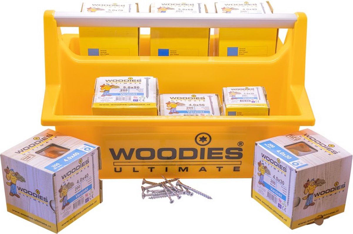 Woodies Ultimate draagkist incl 2100 schroeven.