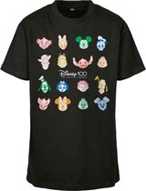 Mister Tee Mickey Mouse - Disney 100 Faces Kinder T-shirt - Kids 146/152 - Zwart