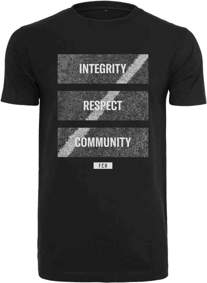 Merchcode - Footballs Coming Home Integrity, Respect, Community Heren T-shirt - XL - Zwart