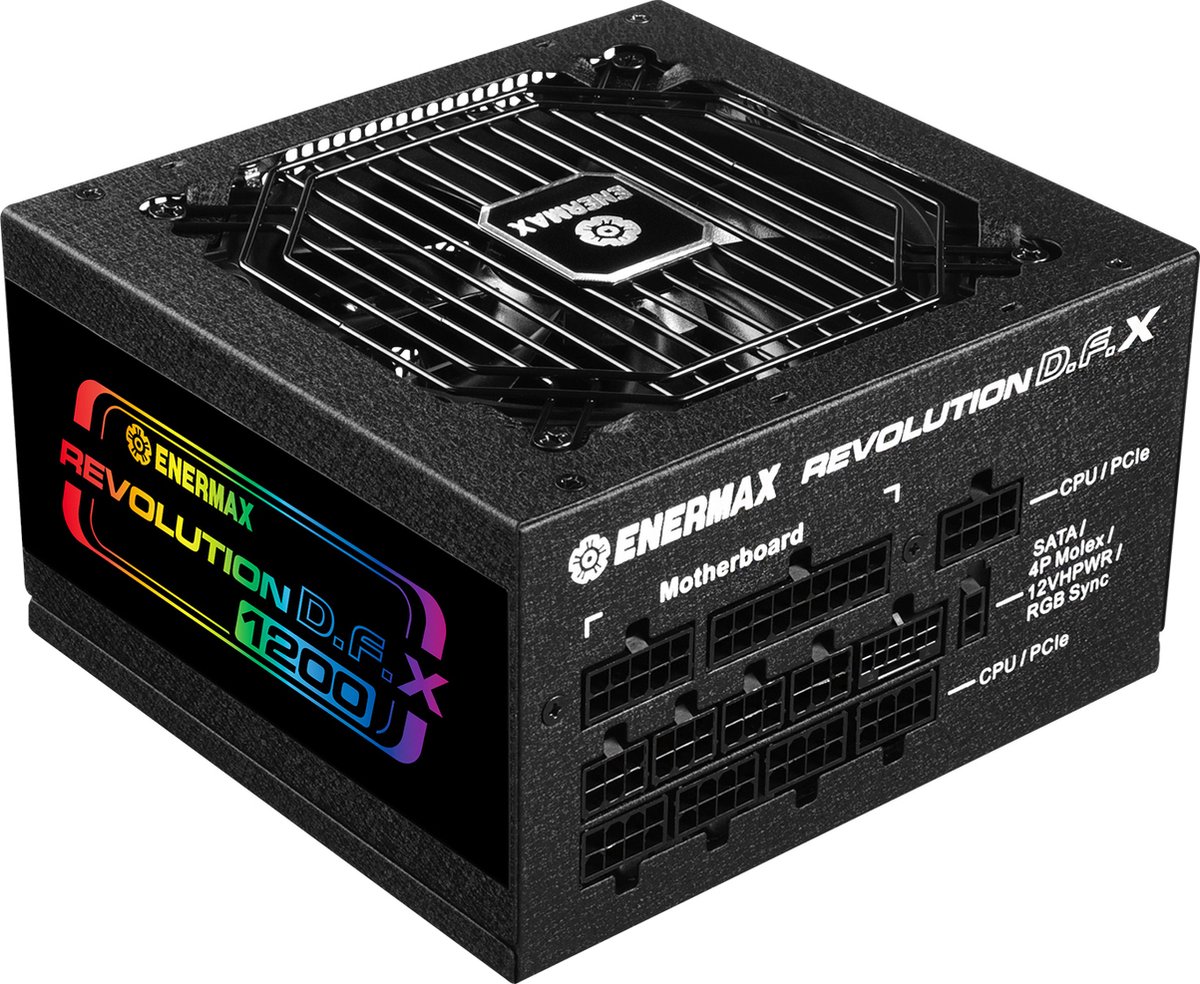 Enermax Revolution DFX power supply unit 1200 W 20+4 pin ATX ATX Zwart