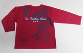 Trui - T-Shirt met lange mouw - Jongen - Wijnrood - Ijshockey - 4 jaar