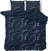 Housse de couette marbre bleu argent 200x220cm élégant, lit, chambre, taie d'oreiller, sommeil, soirée, luxe, look luxueux, drap, Ibizavibes