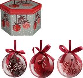House of Seasons Cadeau Set Kerstballen - 14 Stuks - Ø7,5 cm - Onbreekbaar - Rood