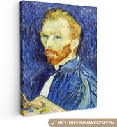 Canvas schilderij 120x160 cm - Wanddecoratie Zelfportret - Vincent van Gogh - Muurdecoratie woonkamer - Slaapkamer decoratie - Kamer accessoires - Schilderijen