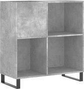 vidaXL-Platenkast-84,5x38x89-cm-bewerkt-hout-betongrijs
