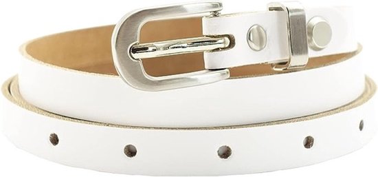Fana Belts Riem étroite pour femme - Boucle argentée - Ceintures Trendy - Ceintures de qualité - Taille 125 - Ceinture femme grande taille