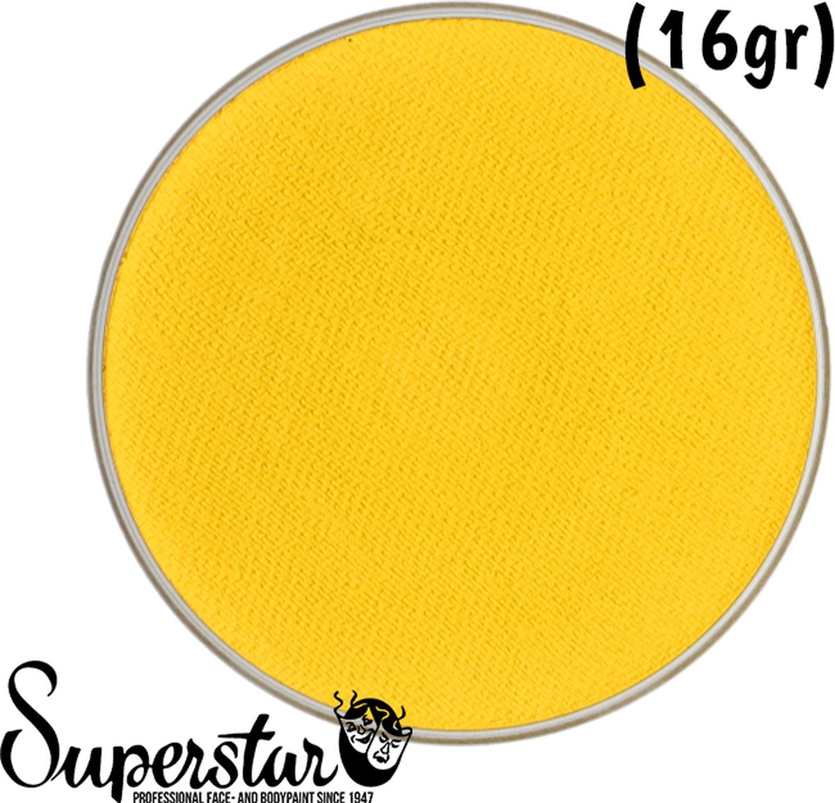 Superstar grimeer schmink - geel - 16 gram - carnaval/verkleed thema - kinderen/volwassenen — afbeelding 4