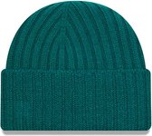 Bonnet / Chapeau New Era - Vert foncé - Tricot à revers côtelé court - Collection Hiver '23 - Chapeau pour homme - Chapeau pour femme - Chapeaux