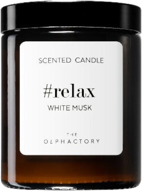 The Olphactory - Relax White Musk - Scented Candle - 35 Branduren - Geurkaars