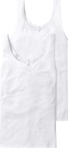 SCHIESSER Cotton Essentials singlet (pack de 2) - maillot de corps femme blanc - Taille : 38