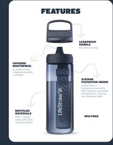 Bol.com Lifestraw Go 2.0 - Waterfles met filter - 1L - Nordic Noir aanbieding