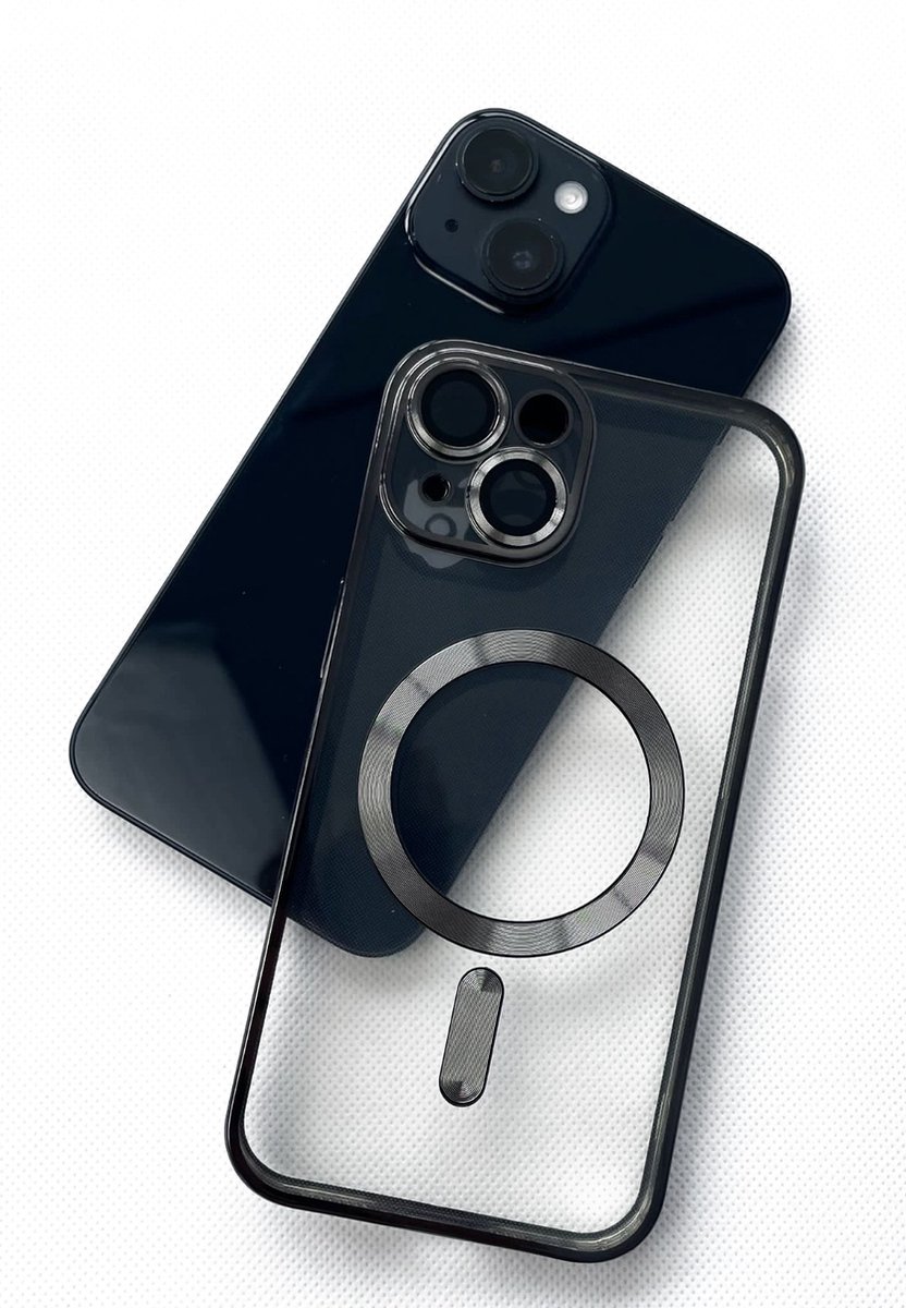 Telefoonhoesje iPhone 13/14 - Zwart - MagSafe - Stevig - Phone Case - Smartphonehoesje - Hoesje voor iPhone - OXILO