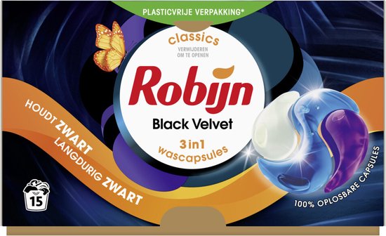 Robijn Wascapsules 3-in1 Black Velvet - 15 stuks