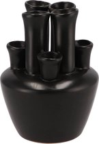 Zwarte vaas - Toetervaas - 13 x 17 cm - Bloemen vaas - Vaas - Natuurlijk Bloemen