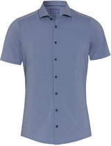 Pure - Short Sleeve The Functional Shirt Blauw Streep - Heren - Maat 38 - Modern-fit